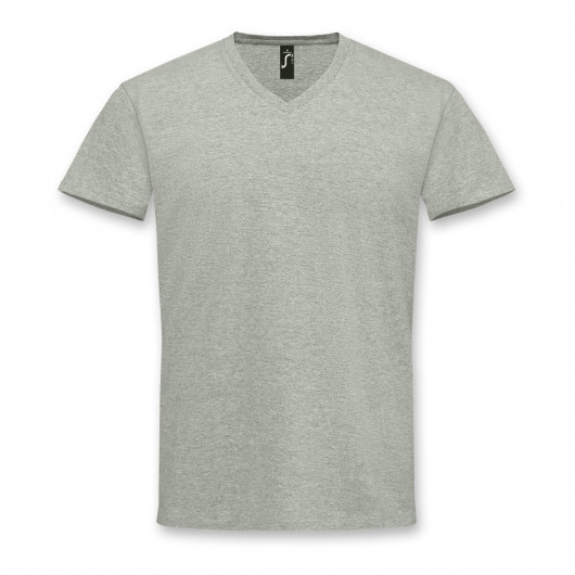 Grey Melange SOLS Imperial Mens V Neck T-Shirts